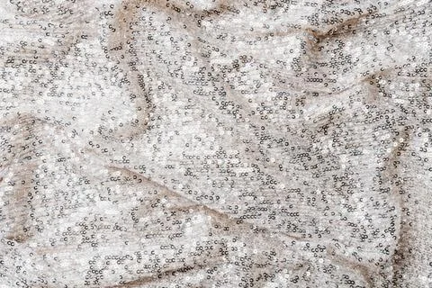 Luxury Festive Sequin Background with Silver Glitter Texture Stock Photos