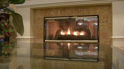 Luxury Fireplace Stock Footage 141397