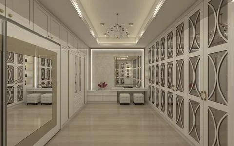 Luxury Fitting Room Design 스톡 일러스트