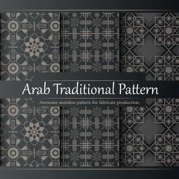 Luxury Flat design linear arabic pattern collection イラスト素材