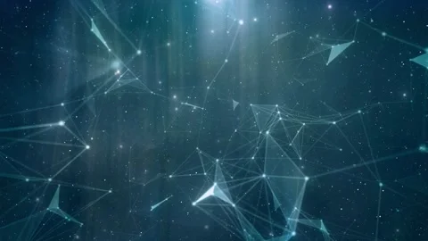 Luxury Floating Polygonal Plexus Network Connections, Digital Motion Background Stock Footage 311041938