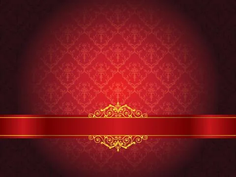 Luxury floral wallpaper with scroll vector Illustrazione stock