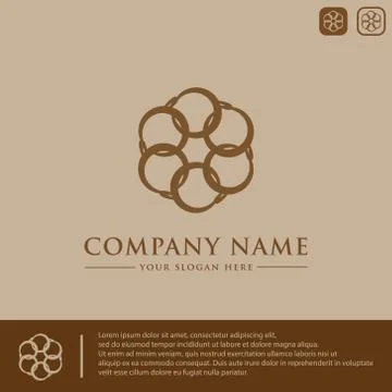 Luxury Flower Logo Stock Illustration