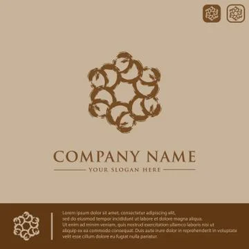 Luxury flower logo Stock Illustration