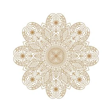 Luxury Flower Pattern Mandala Stock Illustration