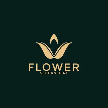Luxury flower vector logotype. Creative universal premium leaf floral logo .. Stock Illustration
