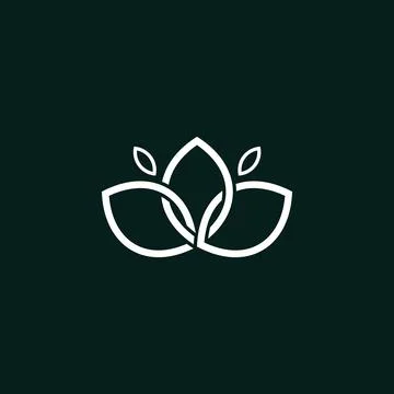 Luxury flower vector logotype. Creative universal premium leaf floral Linea.. Stock Illustration