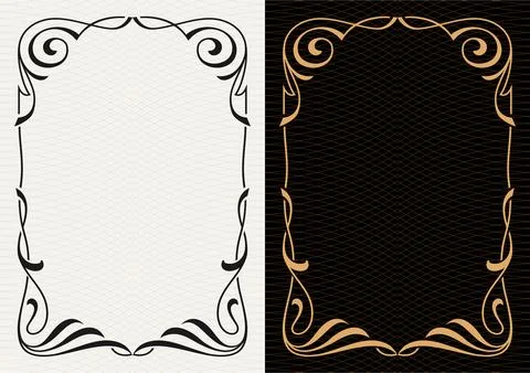 Luxury frame invitation card background vector. Elegant classic antique design Stockillustratie
