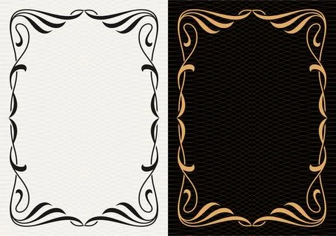 Luxury frame invitation card background vector. Elegant classic antique design Stockillustratie