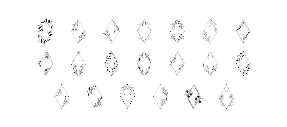 Luxury Frame Set Stock Illustration