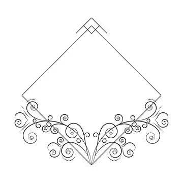 Luxury frames, borders and corners with ornate swirls Illustrazione stock