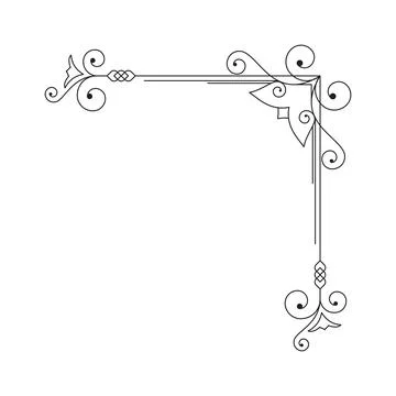Luxury frames, borders and corners with ornate swirls Stock Illustration