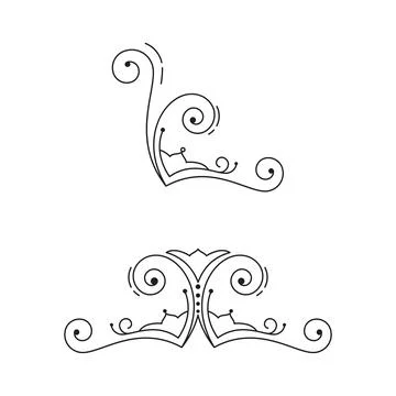 Luxury frames, borders and corners with ornate swirls イラスト素材