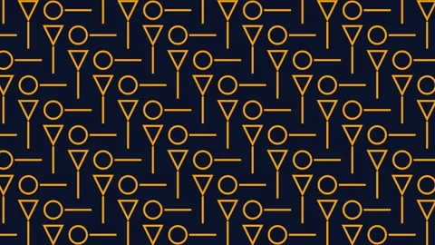 Luxury Geometric Abstract Pattern Background Gold and Black Seamless Design Stock Footage 343634271