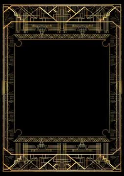 Luxury geometric background. Vector illustrated vintage wedding invitation, g Ilustração Stock