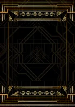 Luxury geometric background. Vector illustrated vintage wedding invitation, g Ilustração Stock