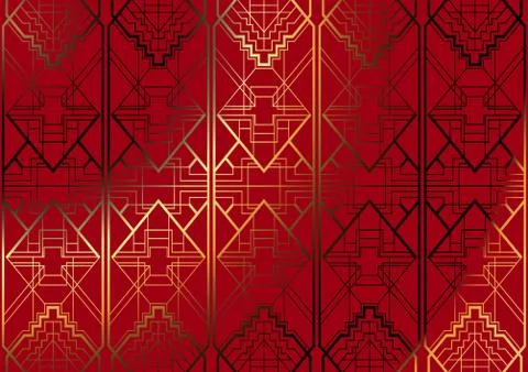 Luxury geometric background. Vector illustrated vintage wedding invitation ba Stock Illustration