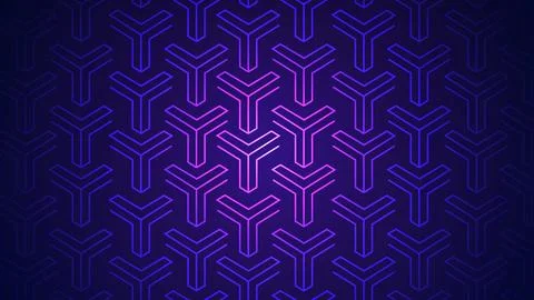 Luxury geometric pattern glowing neon like animated advertisement asset. Be.. Stock Illustration