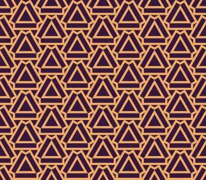 Luxury Geometric Pattern. Vector seamless pattern. Modern linear stylish text Stock Illustration