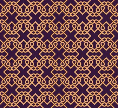 Luxury Geometric Pattern. Vector seamless pattern. Modern linear stylish text Illustrazione stock