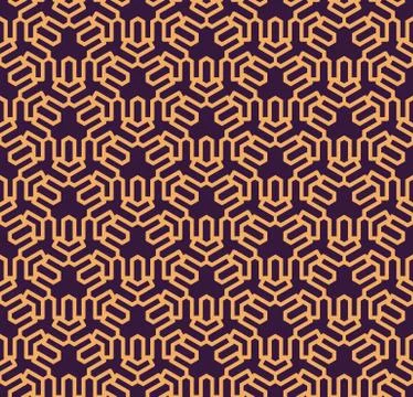 Luxury Geometric Pattern. Vector seamless pattern. Modern linear stylish text Stock Illustration