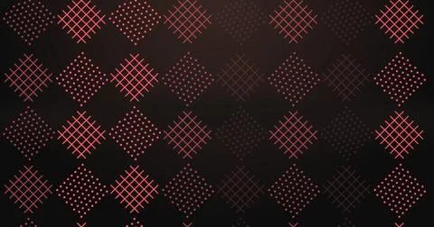 Luxury geometric seamless pattern golden diamond grid tile ornamental bg. C.. Stock Illustration