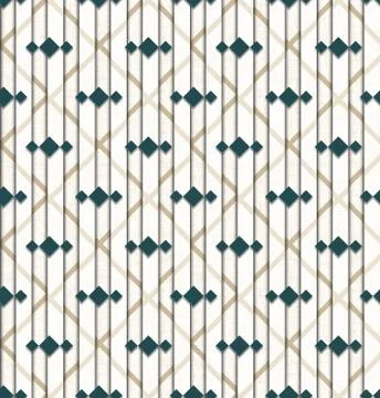 Luxury geometric seamless pattern in vintage fashion style. With lined white bac Stock-Illustration