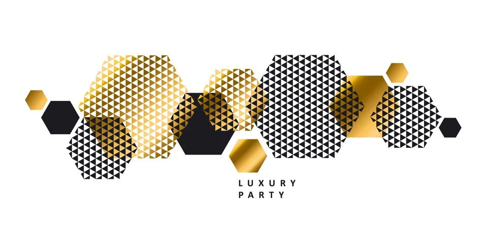 Luxury geometry style landscape composition for background, card, invitation, Stock Illustration
