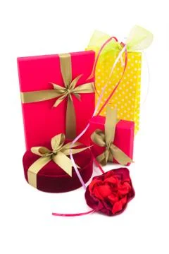 Luxury gift boxes Stock Photos
