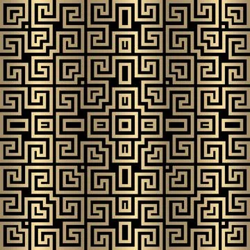 Luxury gold ancient seamless pattern. Greek ornamental vector background. Rep Illustrazione stock