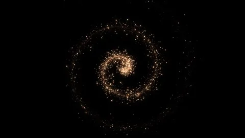 Luxury Gold Comet Circle with Copy Space Stock Footage 342630304