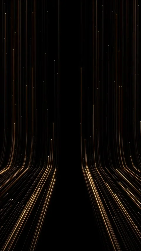 Luxury Gold Data Network With Futuristic Fiber Light Lines Stock Footage 342631288