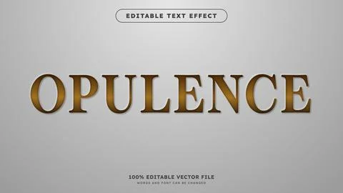 Luxury gold editable text effect elegant gold emboss style 스톡 일러스트