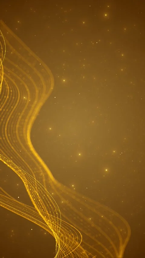 Luxury gold flowing wave background smooth line mesh, dark contrast, cinematic d 動画素材 340411333