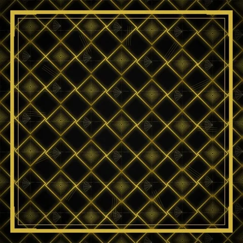 Luxury Gold Geometric Pattern on Black Background - Abstract Luxury Backgroun Stock Footage 346283442