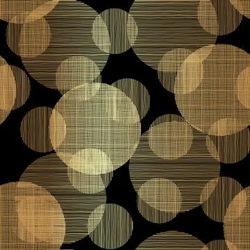 Luxury Gold Geometric Pattern Design on Black Background with Circle Texture Stockillustratie