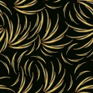 Luxury Gold Geometric Seamless Pattern on a dark background, Background Decor Stock Illustration