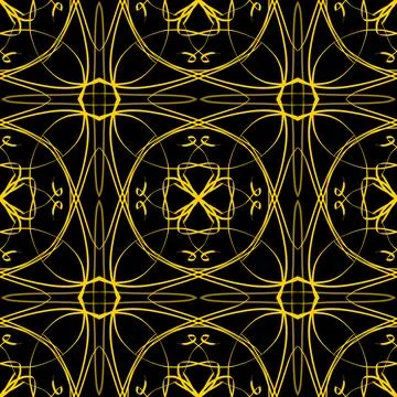 Luxury gold geometric seamless pattern background Illustrazione stock