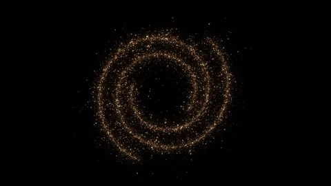 Luxury Gold Glitter Orbit with Open Center Stock Footage 342630265