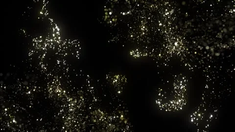 Luxury Gold Glitter Particles Titles (4) Stock Footage 269032353