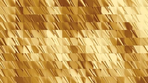 Luxury gold mosaic animation with dynamic geometric tiles, refined metallic Stock Footage 344759585