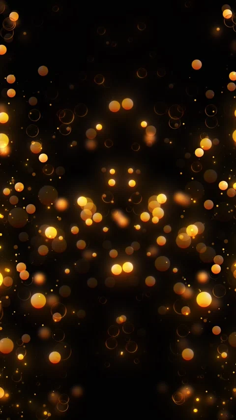 Luxury gold particle border background bright floating orbs, elegant glow, cente Stock Footage 340414056