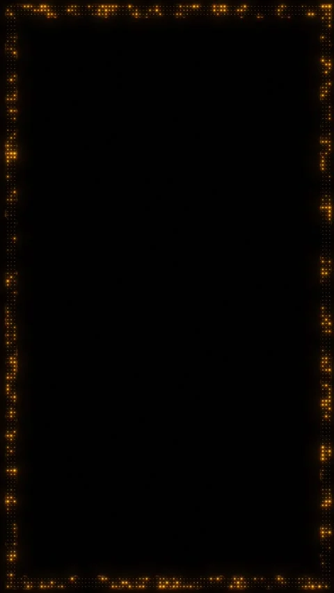 Luxury gold particle frame black empty space, glowing corner details, and elegan Stock Footage 340413366
