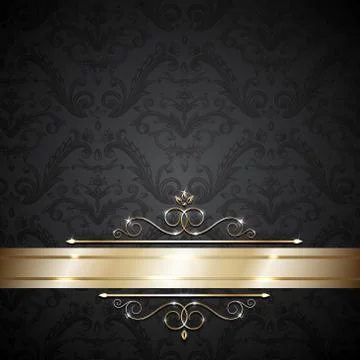 Luxury gold template Illustrazione stock