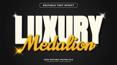 Luxury gold text style effect Gold editable text effect mockup template Illustrazione stock