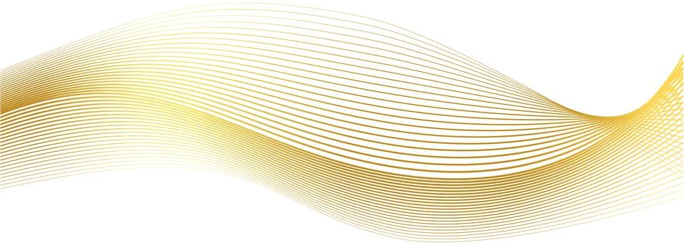 Luxury gold wavy line pattern (guilloche curves), elegant lines golden wave.. Stock Illustration