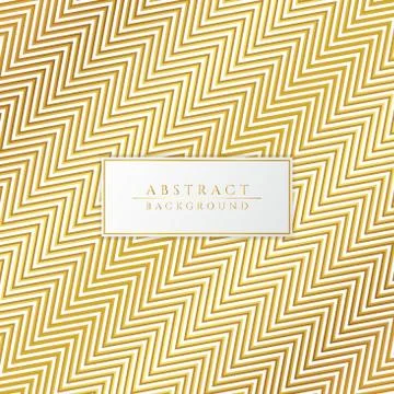Luxury gold zigzag pattern wavy banner Stock Illustration