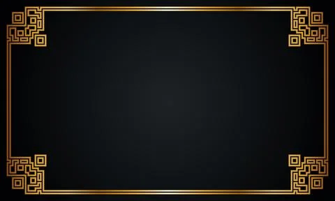 Luxury golden border background. Vector illustration. Stockillustratie