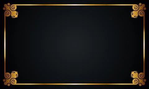 Luxury golden border background. Vector illustration. Stockillustratie