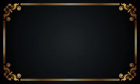 Luxury golden border background. Vector illustration. Stockillustratie